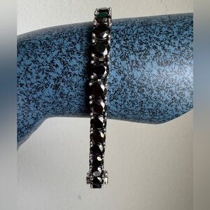 Black Moissanite Tennis Bracelet 4.0mm Sterling Silver